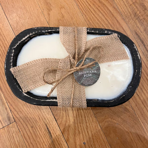 Small Dough Bowl Soy Candle - Black
