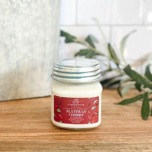 Flathead Cherry 8 oz Mason Jar candle