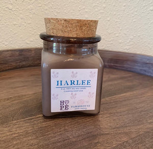 HARLEE HOLIDAY 8 oz wood wick candle