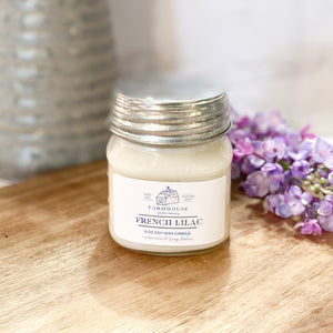 French Lilac 8 oz Mason Jar candle
