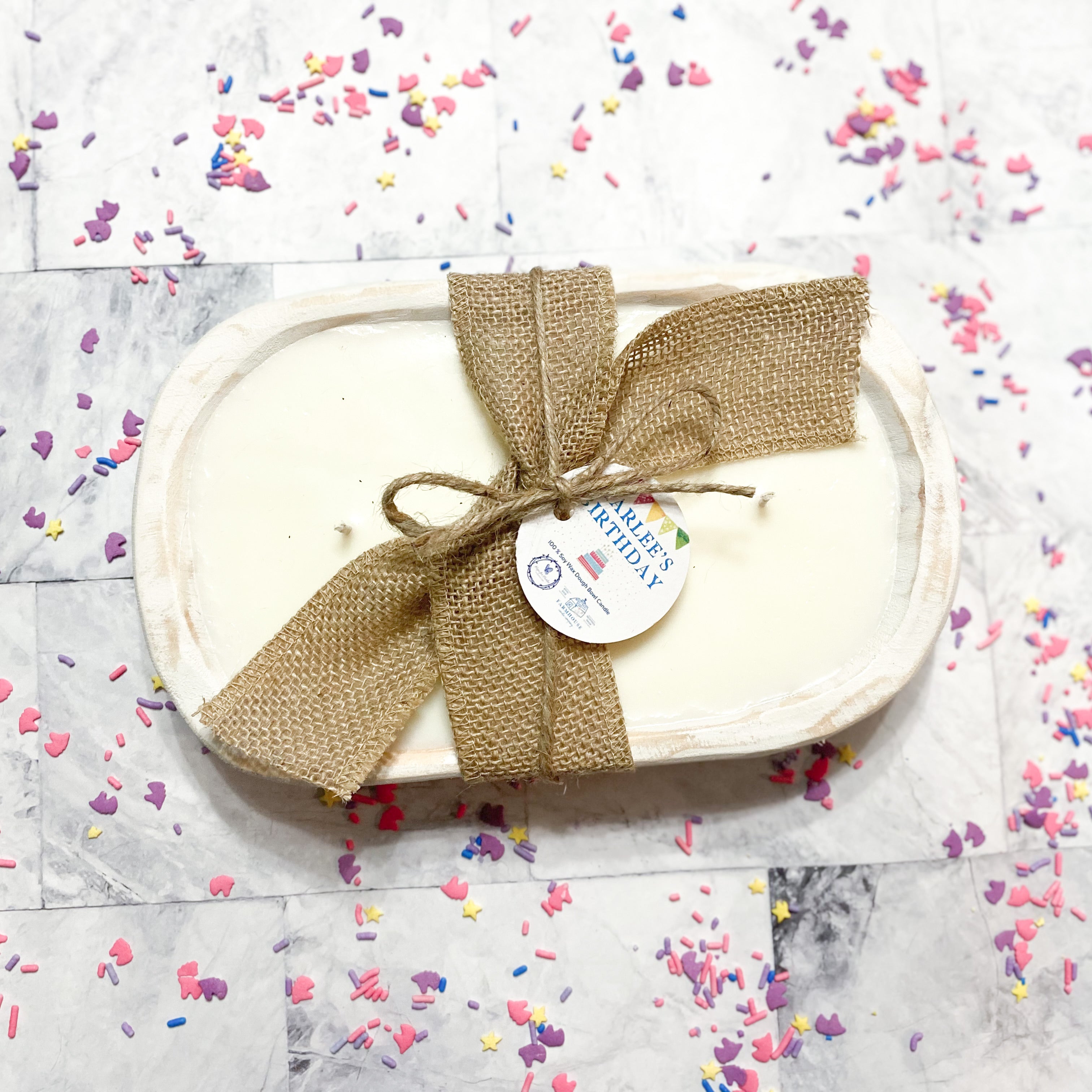 HARLEE’S BIRTHDAY Small Dough Bowl - Whitewash