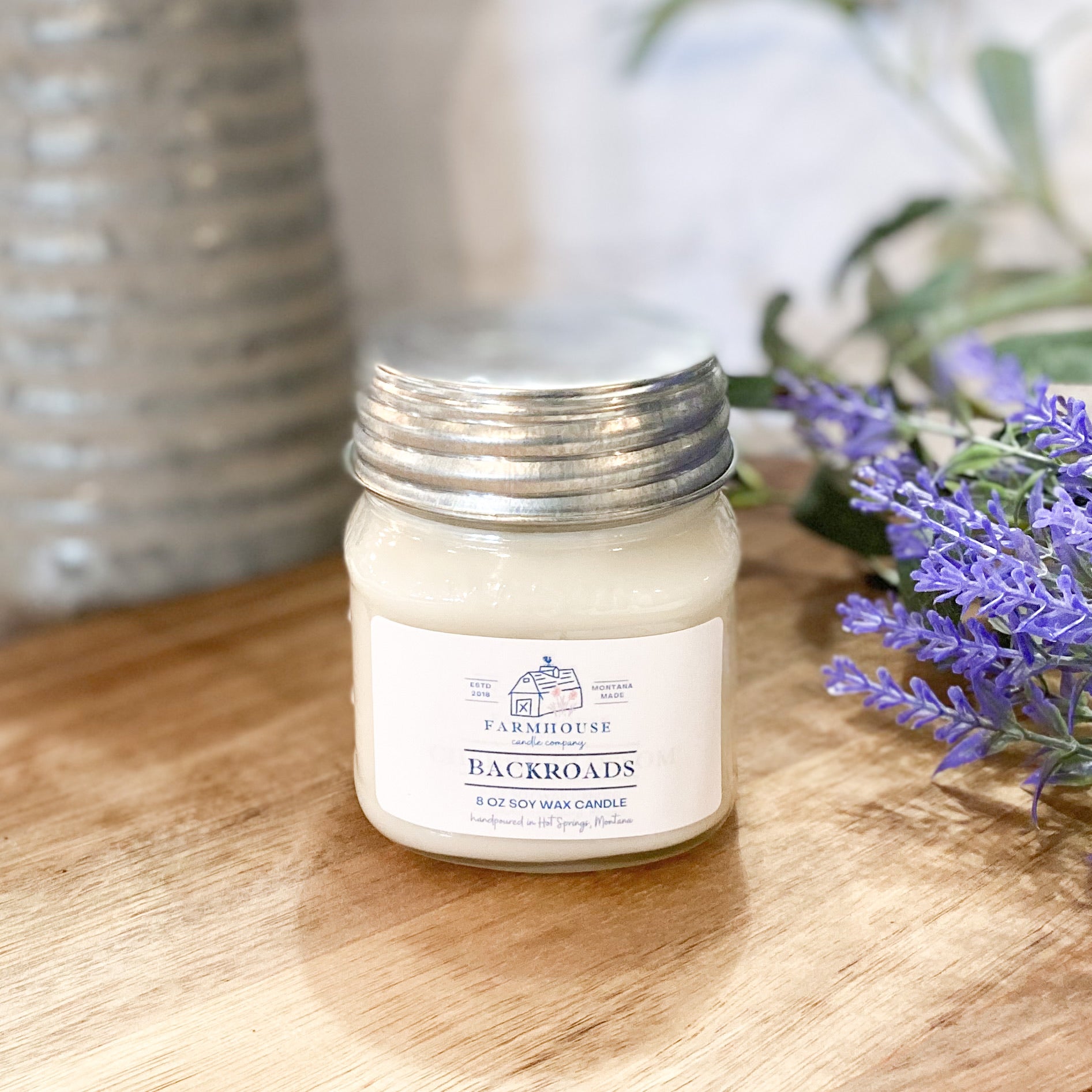 Backroads 8 oz Mason Jar candle