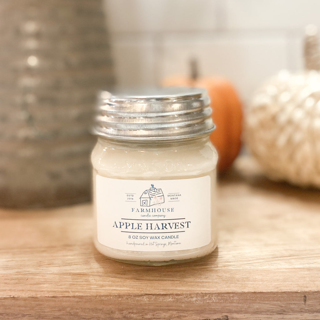 Apple Harvest 8 oz Mason Jar candle