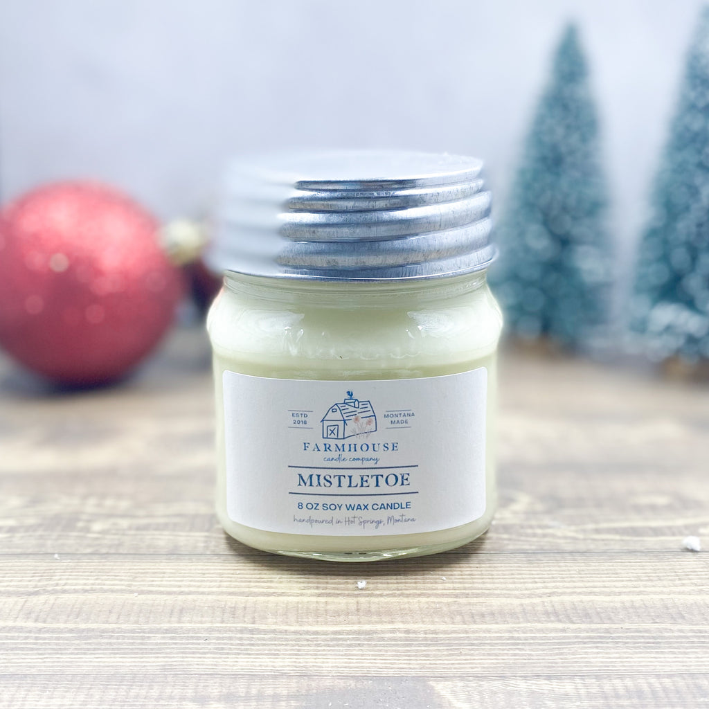 Mistletoe 8 oz Mason Jar candle