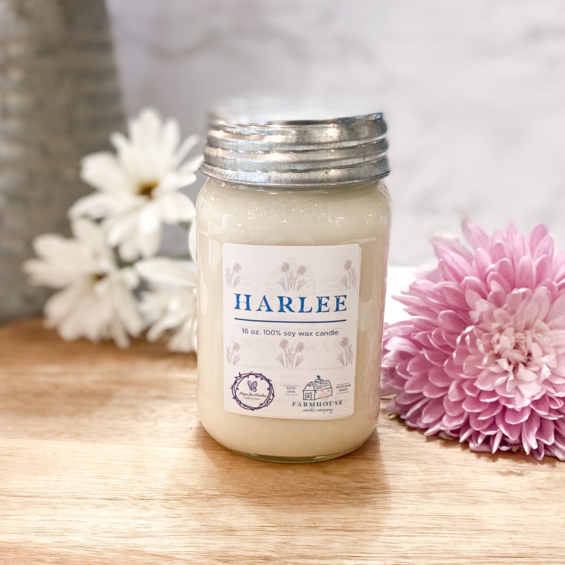 HARLEE 16 oz Mason Jar candle