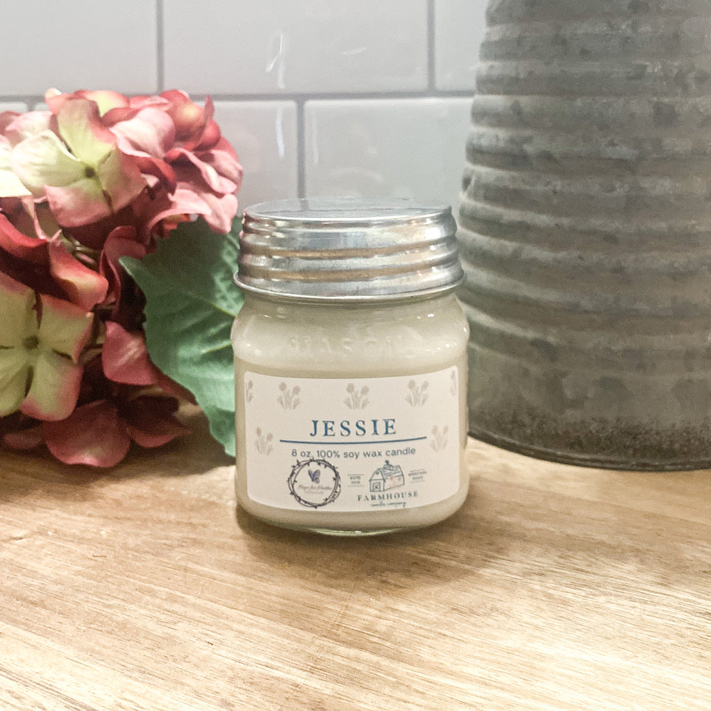 JESSIE 8 oz Mason Jar candle