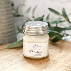 Georgia Peach 8 oz Mason Jar candle