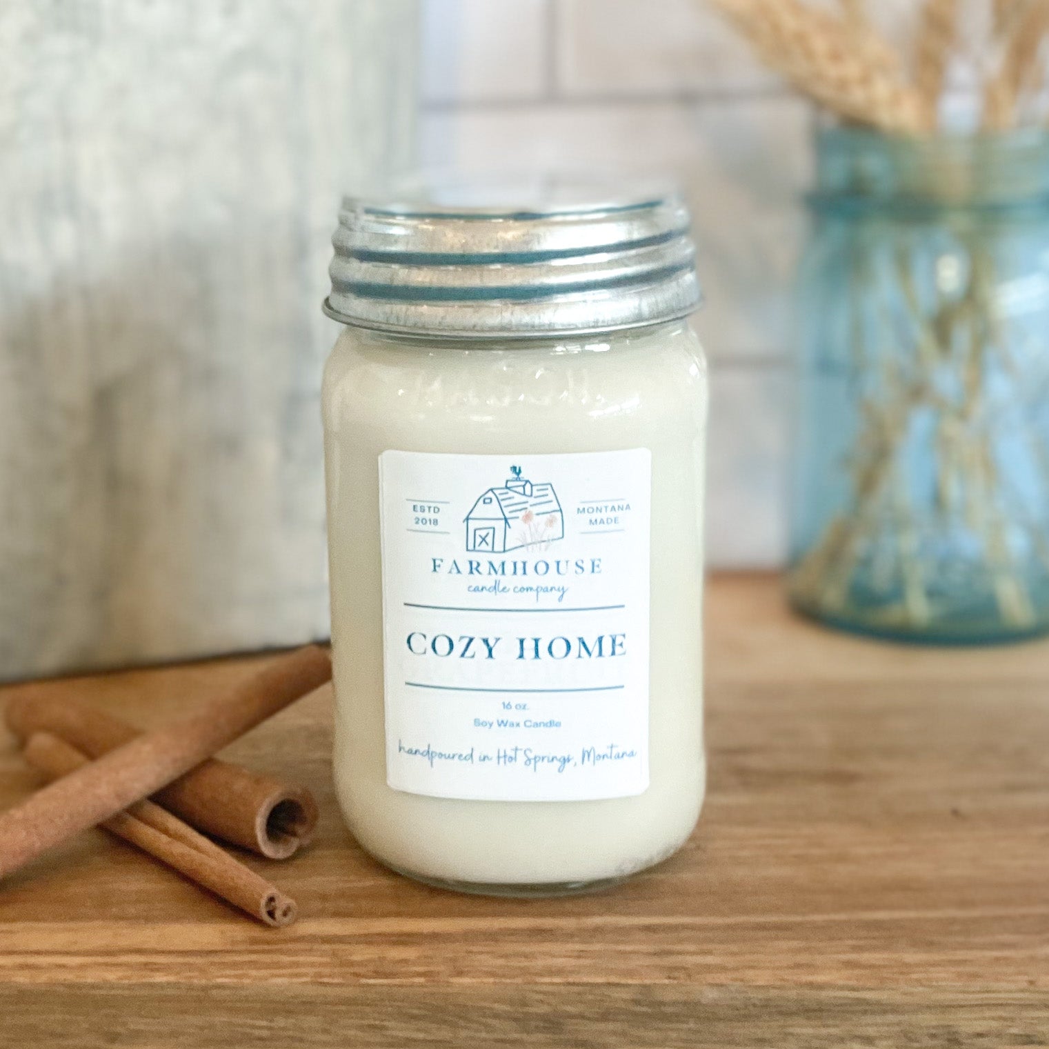 Cozy Home 16 oz Mason Jar candle