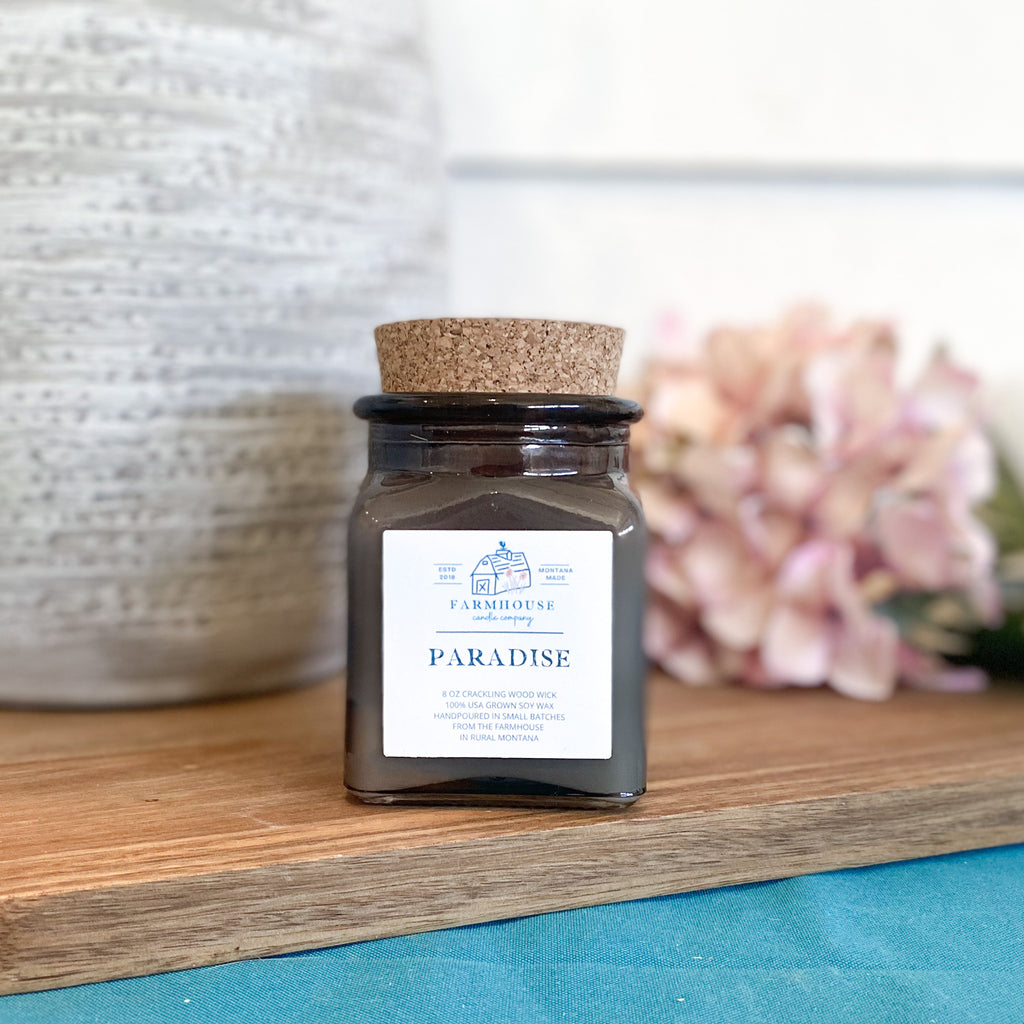 Taupe Apothecary Wood Wick 8 oz Soy Candle