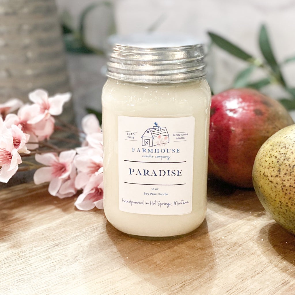 Paradise 16 oz Mason Jar candle