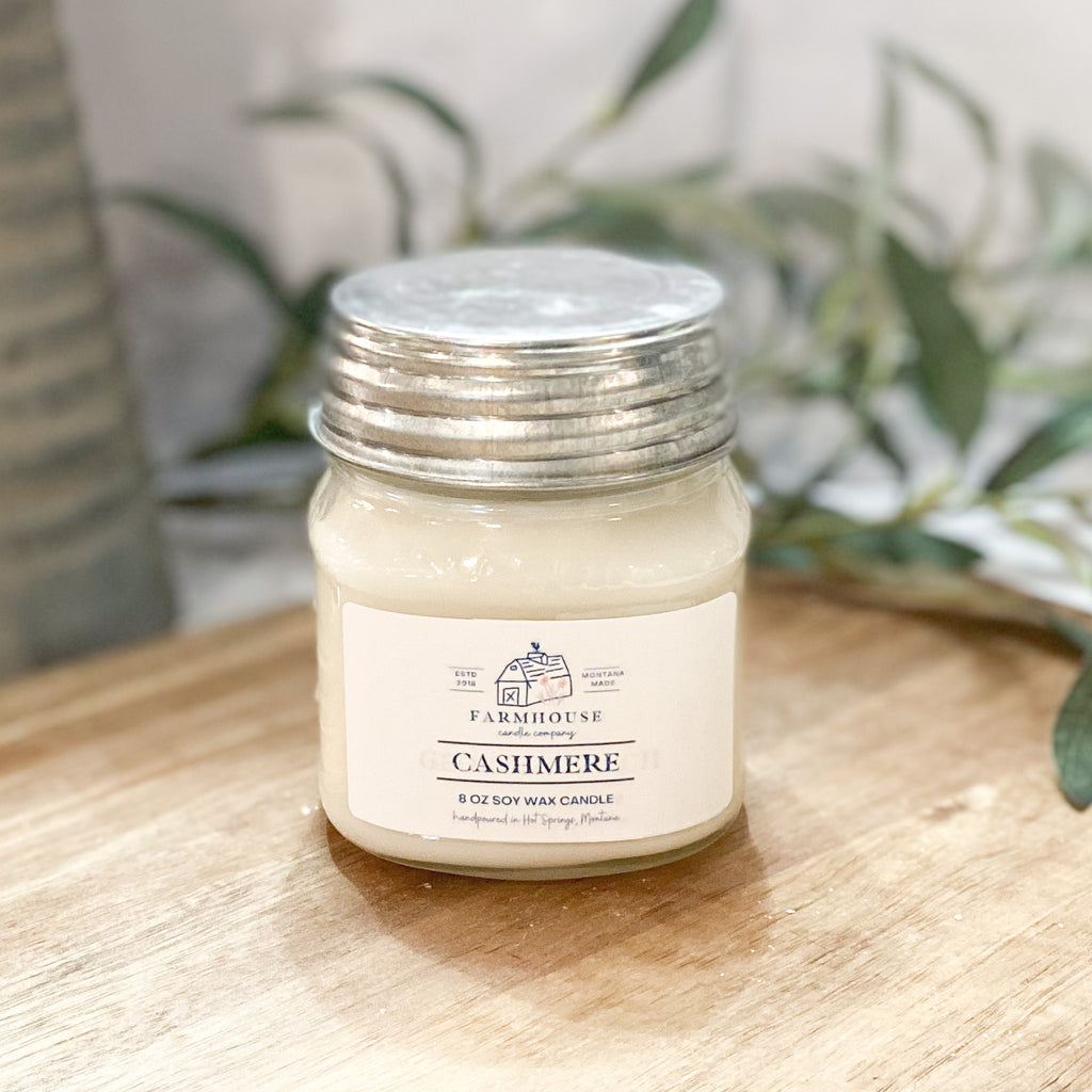 Cashmere 8 oz Mason Jar candle
