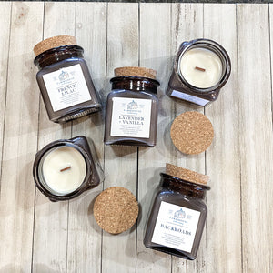 Taupe Apothecary Wood Wick 8 oz Soy Candle