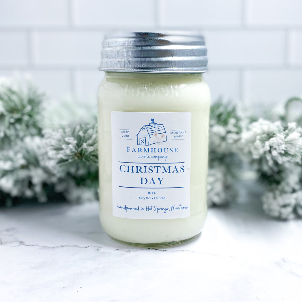 Christmas Day 16 oz Mason Jar candle