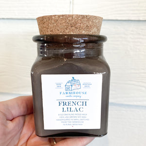 Taupe Apothecary Wood Wick 8 oz Soy Candle